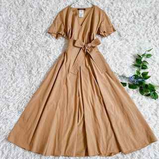 マックスマーラ(Max Mara)のマックスマーラ⁂ロングワンピース　フレア　プリーツ　リボンベルト　近年モデル(ロングワンピース/マキシワンピース)