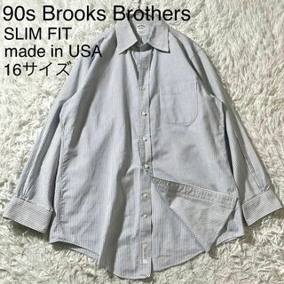 ブルックスブラザース(Brooks Brothers)の90s ブルックスブラザーズ 長袖シャツ USA製 スーピマコットン 16サイズ(シャツ)