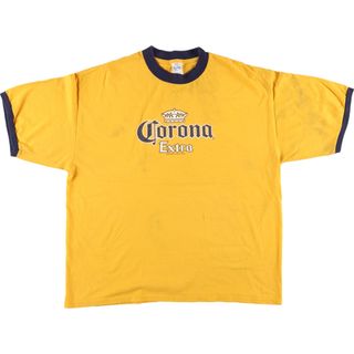 古着 00年代 デルタ DELTA CORONA EXTRA コロナエキストラ リンガー アドバタイジングTシャツ メンズXL /eaa452348