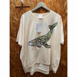 スカラー(ScoLar)のスカラー　142698：メルヘン柄クジラチュールアップリケプルオーバー(Tシャツ(半袖/袖なし))