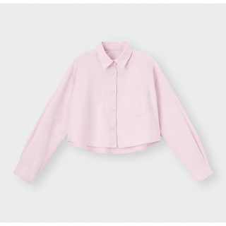 ジーユー(GU)のGU    オックスフォードショートシャツ　ピンク色(シャツ/ブラウス(半袖/袖なし))
