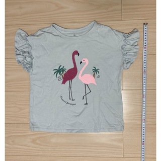 ジーユー(GU)のGU  Tシャツ　半袖　140センチ　フリル袖　スパンコール色可変(Tシャツ/カットソー)