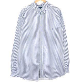 ラルフローレン(Ralph Lauren)の古着 ラルフローレン Ralph Lauren CLASSIC FIT クラシックフィット 長袖 ボタンダウンストライプシャツ メンズXXL /eaa454441(シャツ)