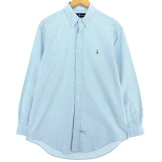 ラルフローレン(Ralph Lauren)の古着 ラルフローレン Ralph Lauren 長袖 ボタンダウンストライプシャツ メンズL /eaa454445(シャツ)