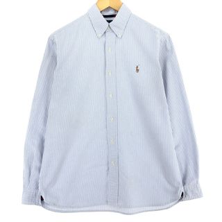 ラルフローレン(Ralph Lauren)の古着 ラルフローレン Ralph Lauren CLASSIC FIT クラシックフィット 長袖 ボタンダウンストライプシャツ メンズM /eaa454446(シャツ)