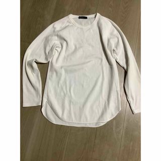 ユナイテッドアローズグリーンレーベルリラクシング(UNITED ARROWS green label relaxing)のグリーンレーベルリラクシング　ドライワッフル　ロングスリーブ　tシャツ　L 白(Tシャツ/カットソー(七分/長袖))