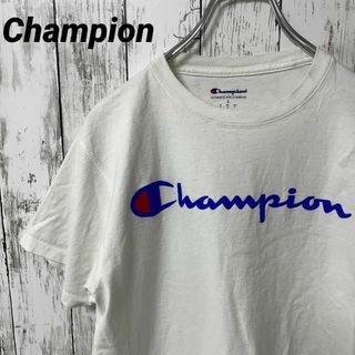 チャンピオン(Champion)のチャンピオン アメリカ古着 ビッグロゴTシャツ 刺繍ロゴ ホワイト メンズ(Tシャツ/カットソー(半袖/袖なし))