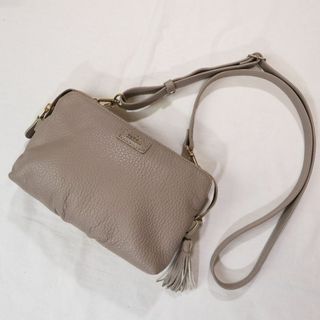 IBIZA - 美品 イビザ お財布ポシェット ショルダーバッグ 2way シボ革 ベージュ