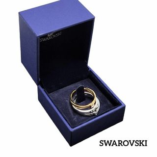 スワロフスキー(SWAROVSKI)の【美品】SWAROVSKI リング 14号 3個セット シルバー2 ゴールド1(リング(指輪))