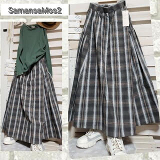サマンサモスモス(SM2)の新品Sm2/切替ギャザーがふんわり可愛いロングスカート Ｆ(ロングスカート)
