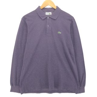 ラコステ(LACOSTE)の古着 80年代 ラコステ LACOSTE フレンチラコステ 長袖 ポロシャツ フランス製 4 メンズM ヴィンテージ /eaa440024(ポロシャツ)