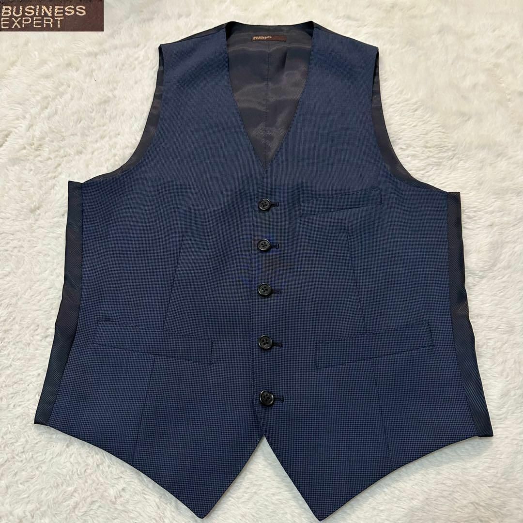 ZARA(ザラ)のZARA MAN/ザラ マン✨美品 3ピースセットアップ ネイビー Mサイズ相当 メンズのスーツ(セットアップ)の商品写真
