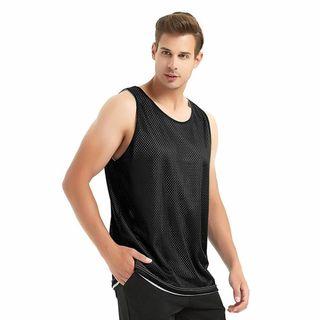 TOPTIE Men's Tank Top, Reversible Mesh T(その他)