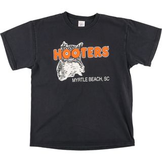 古着 00年代 デルタ DELTA HOOTERS フーターズ アドバタイジングTシャツ USA製 メンズL /eaa452330(Tシャツ/カットソー(半袖/袖なし))