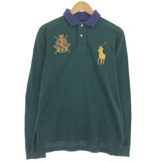 ラルフローレン(Ralph Lauren)の古着 ラルフローレン Ralph Lauren POLO by Ralph Lauren CUSTOM FIT ビッグポニー 長袖 ポロシャツ メンズM /eaa440031(ポロシャツ)