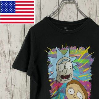 RICK AND MORTY アメリカ古着 ビッグプリントTシャツブラックメンズ(Tシャツ/カットソー(半袖/袖なし))