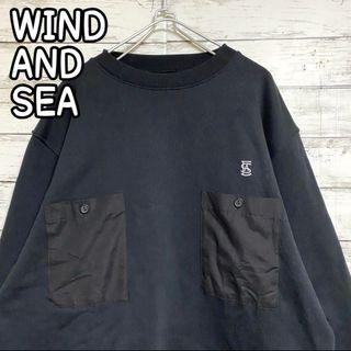 WIND AND SEA - 超希少　WIND AND SEA クールネックス　スウェット　ブラック　XL