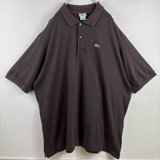 ラコステ(LACOSTE)のラコステ　LACOSTE 半袖　ポロシャツ　ビッグサイズ　ブラウン　9 5XL(ポロシャツ)