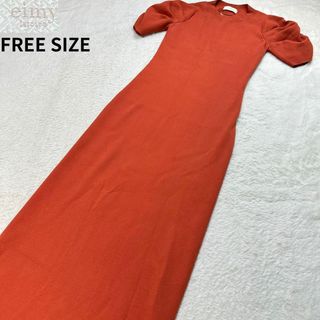 エイミーイストワール(eimy istoire)のエイミーイストワール✨バックオープンニットワンピース FREE SIZE(ロングワンピース/マキシワンピース)