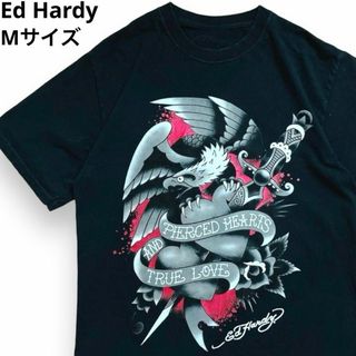 エドハーディー(Ed Hardy)のエドハーディ 半袖Tシャツ 半袖T 半袖シャツ クルーネック デカプリント 半袖(Tシャツ/カットソー(半袖/袖なし))