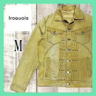 イロコイ(Iroquois)のIroquois イロコイ メンズ コーデュロイジャケット イエロー Mサイズ(Gジャン/デニムジャケット)