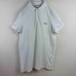 ラコステ(LACOSTE)のラコステ　LACOSTE LIVEポロシャツ　白　デカワニ　3 M S(ポロシャツ)