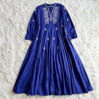ne Quittez pas - 美品【ヌキテパ】Chikan Embroidery Dress　マキシ丈　紫　M