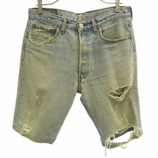 リーバイス(Levi's)のリーバイス 90s 501 デニムショートパンツ W33 ブルー Levi's ボタンフライ メンズ(ショートパンツ)