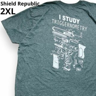 Shield Republic 半袖Tシャツ Tシャツ サバゲー ミリタリー 灰(Tシャツ/カットソー(半袖/袖なし))