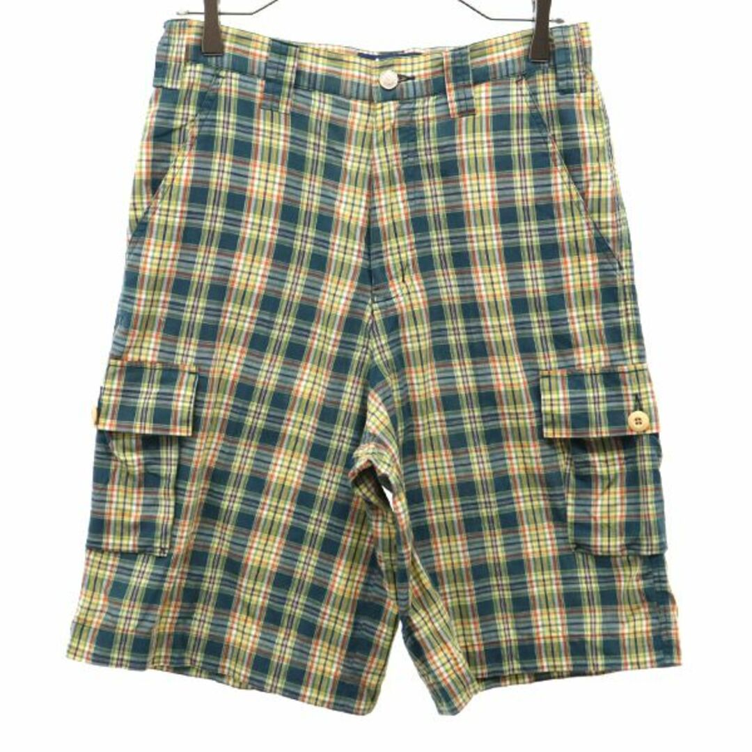 ステューシー 90s USA製 チェック柄 カーゴショートパンツ w30 ステューシー 90s USA製 チェック柄 カーゴショートパンツ w30