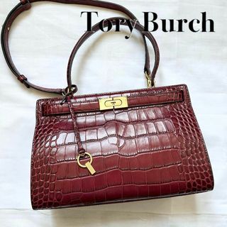 トリーバーチ(Tory Burch)の✨極美品✨2way トリーバーチ ショルダーバッグ　リーラジウィル　クロコ　赤(ショルダーバッグ)