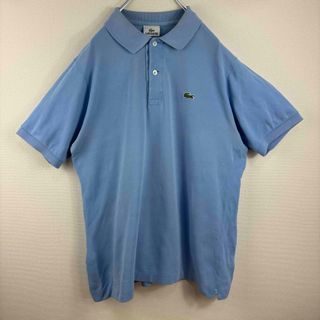 ラコステ(LACOSTE)のラコステ　LACOSTE ポロシャツ　ライトブルー　4 L 古着(ポロシャツ)