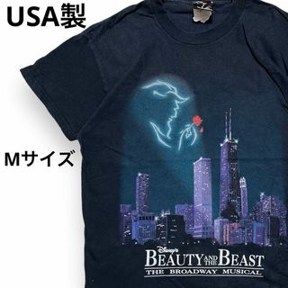 Beauty and the Beast 美女と野獣 Tシャツ 半袖Tシャツ 黒(Tシャツ(半袖/袖なし))