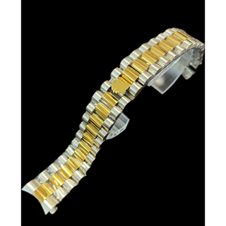 腕時計ベルト　ソリッド3カーブブレス& Rロゴバックル　ロレックス等にも互換性(金属ベルト)