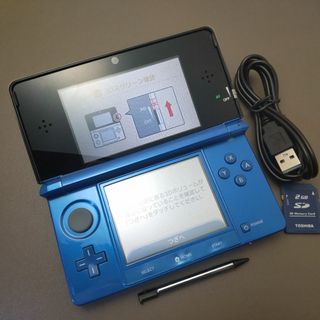 ニンテンドー3DS(ニンテンドー3DS)の安心の整備済み！◆任天堂3DS 中古本体◆コバルトブルー◆49(携帯用ゲーム機本体)