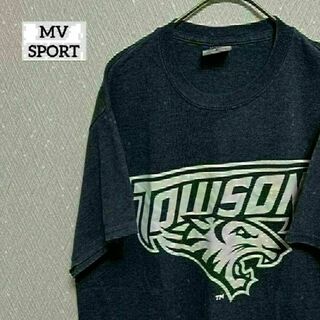 MV SPORT Tシャツ 半そで ロゴ プリント カレッジロゴ USA M(Tシャツ/カットソー(半袖/袖なし))