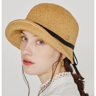 カシラ(CA4LA)の美品 【シャポードオー】Silk Braid Breton(麦わら帽子/ストローハット)