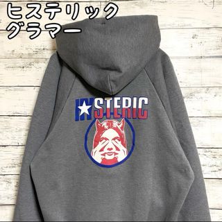 ヒステリックグラマー(HYSTERIC GLAMOUR)の美品　ヒステリックグラマー　ビックシルエット　SEE NO EVIL パーカー(パーカー)