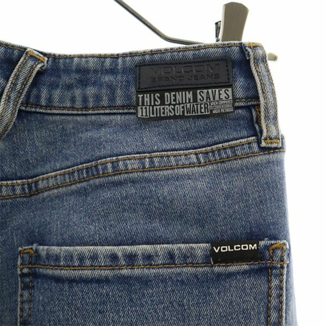 volcom - ボルコム ロゴ刺繍 ストレートデニムパンツ W27 ブルー volcom - ボルコム ロゴ刺繍 ストレートデニムパンツ W27 ブルー