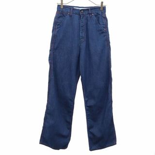 未使用 ニコアンドジーンズ ロゴプリント ストレートデニムパンツ S ブルー niko and...JEANS ジーパン レディース(デニム/ジーンズ)