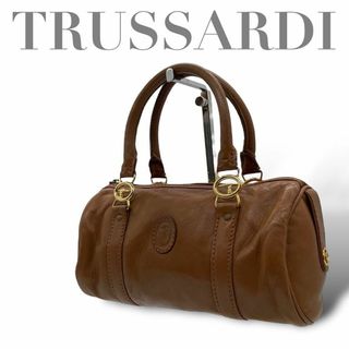 トラサルディ(Trussardi)のトラサルディ　ミニボストン　ハンドバッグ　レザー　ブラウン　S3　ミニバッグ　茶(ハンドバッグ)