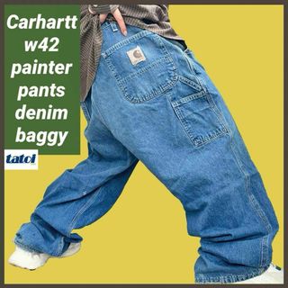 カーハート(carhartt)の255)カーハートペインターデニムパンツジーンズジーパンw42バギーストレート青(デニム/ジーンズ)