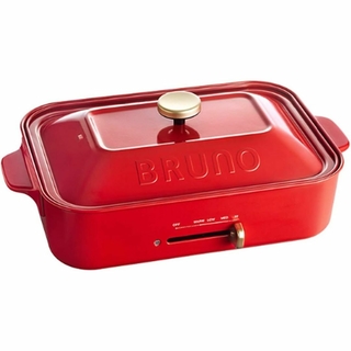 ブルーノ(BRUNO)のBRUNO コンパクトホットプレート レッド BOE021-RD 新品(ホットプレート)