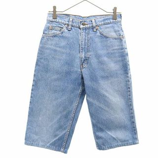 リーバイス(Levi's)のリーバイス 90s 210 ロゴワッペン デニムショートパンツ W29 ブルー Levi's オレンジタブ メンズ(ショートパンツ)