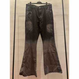 black Gradation flare denim フレア　デニム　パンツ(デニム/ジーンズ)