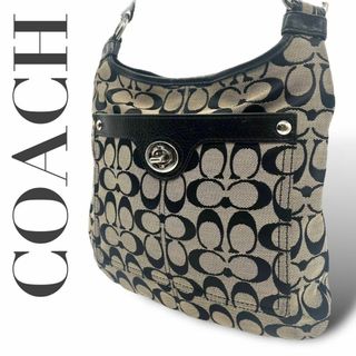 コーチ(COACH)のCOACH　コーチ　シグネチャー　キャンバス　グレー　F16536　U3　肩掛け(ショルダーバッグ)