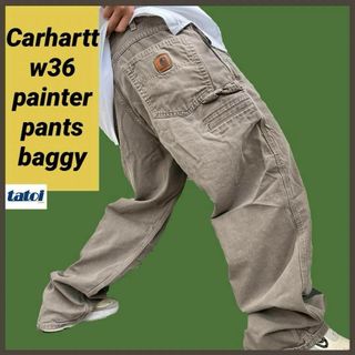 カーハート(carhartt)の207)カーハートルーズフィットMUSペインターパンツワークパンツw36バギー(その他)