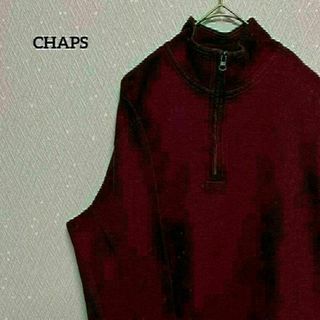 CHAPS チャップス ロンT 無地 ハーフジップ(その他)