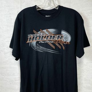 レーシングＴシャツ　モンスター　マッスルカー　サイズＬ　半袖　黒　メンズ　古着(Tシャツ/カットソー(半袖/袖なし))