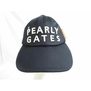  良品 パーリーゲイツ PEARLY GATES キャップ 帽子 メッシュ 紺 ネイビー(その他)